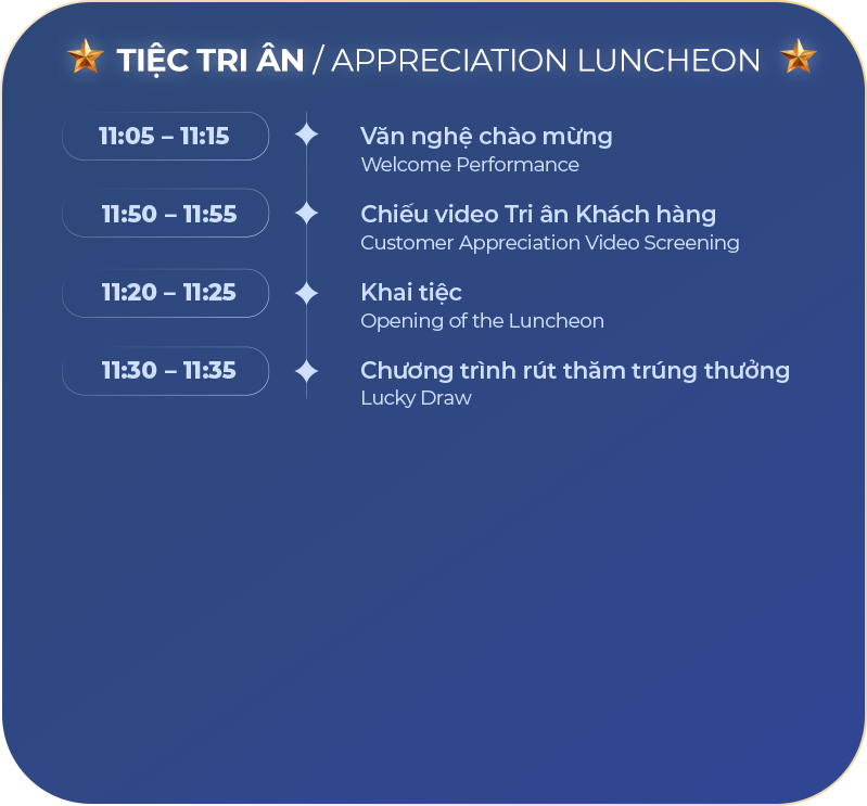 Tiệc tri ân / Appreciation Luncheon